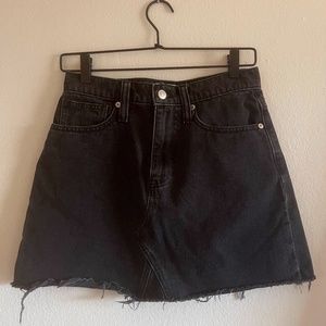 Madewell Black Denim Cutoff Mini